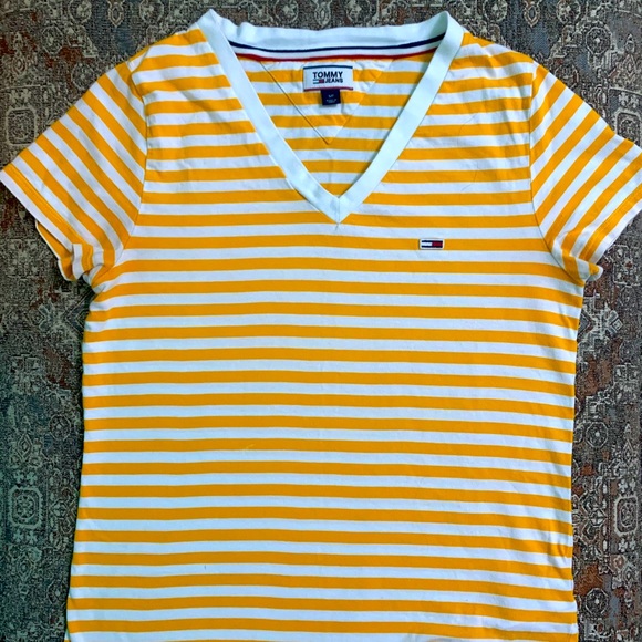 Tommy Hilfiger Tops - Orange/White striped Tommy Hilfiger Top